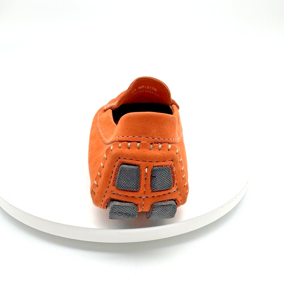 Mercanti Fiorentini Driving Loafers Women's 6B Orange Suede Colorful Fun Artsy - Picture 4 of 11
